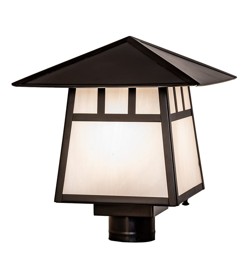 Meyda Tiffany 45655 One Light Post Mount, Craftsman Brown