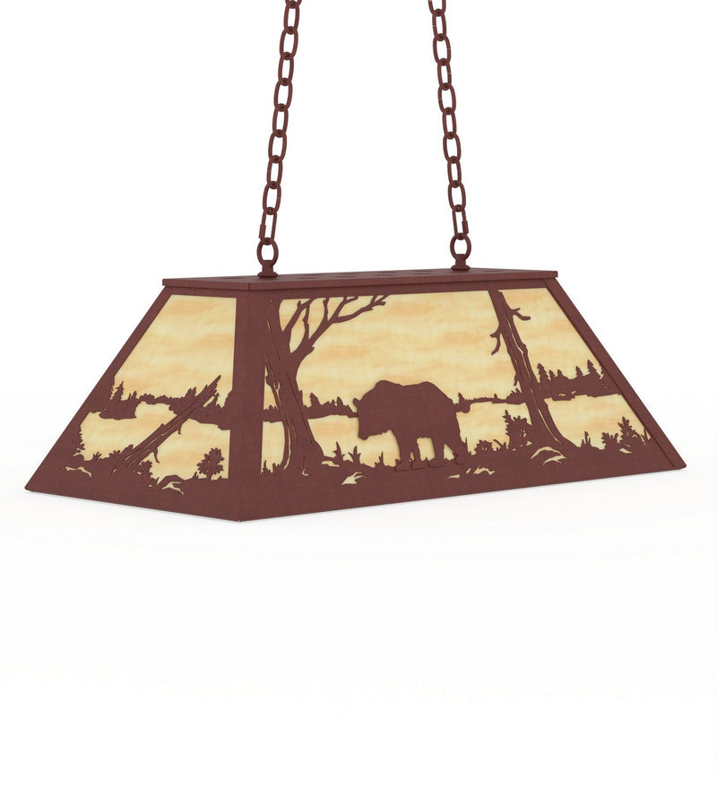 Meyda Tiffany 66590 Six Light Pendant, Rust