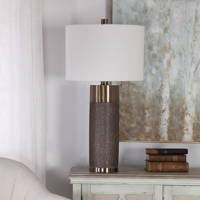 Uttermost 27914-1 One Light Table Lamp, Antique Brass