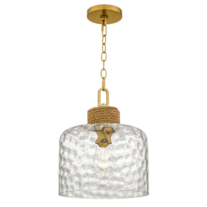 Quoizel BTC1512BRG One Light Pendant, Brushed Gold