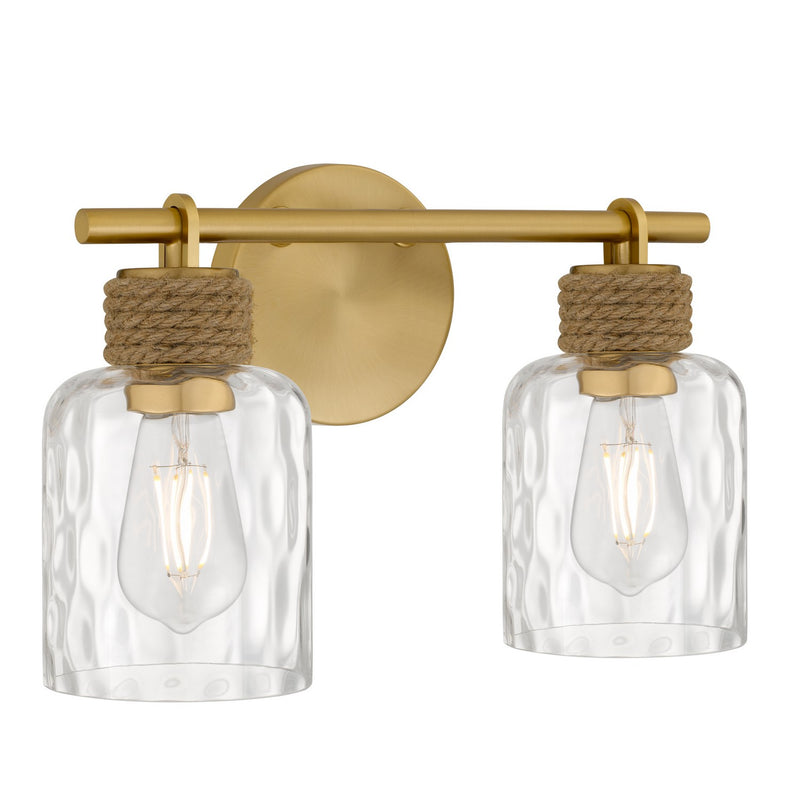 Quoizel BTC8614BRG Two Light Vanity, Brushed Gold