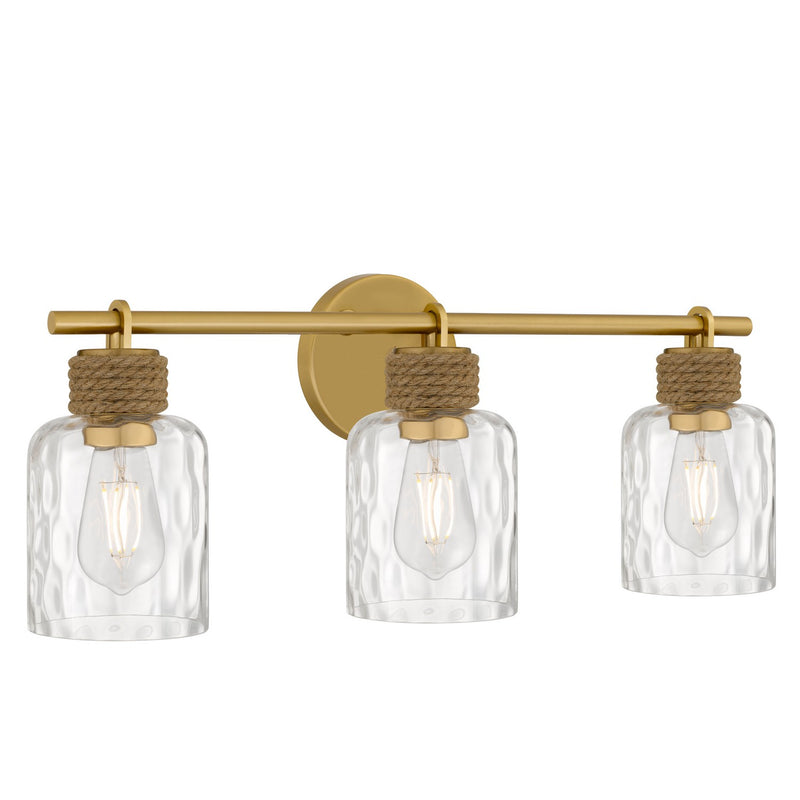 Quoizel BTC8624BRG Three Light Vanity, Brushed Gold
