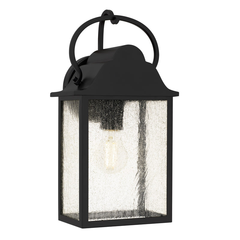 Quoizel DAM8307MBK One Light Outdoor Wall Lantern, Matte Black