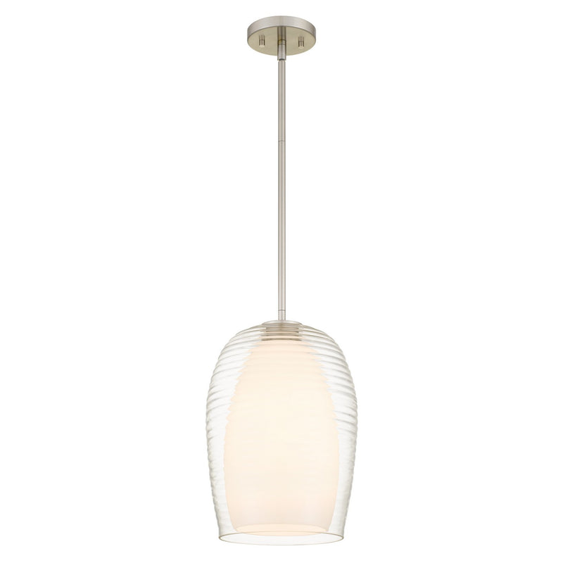 Quoizel EVN1510BN One Light Mini Pendant, Brushed Nickel