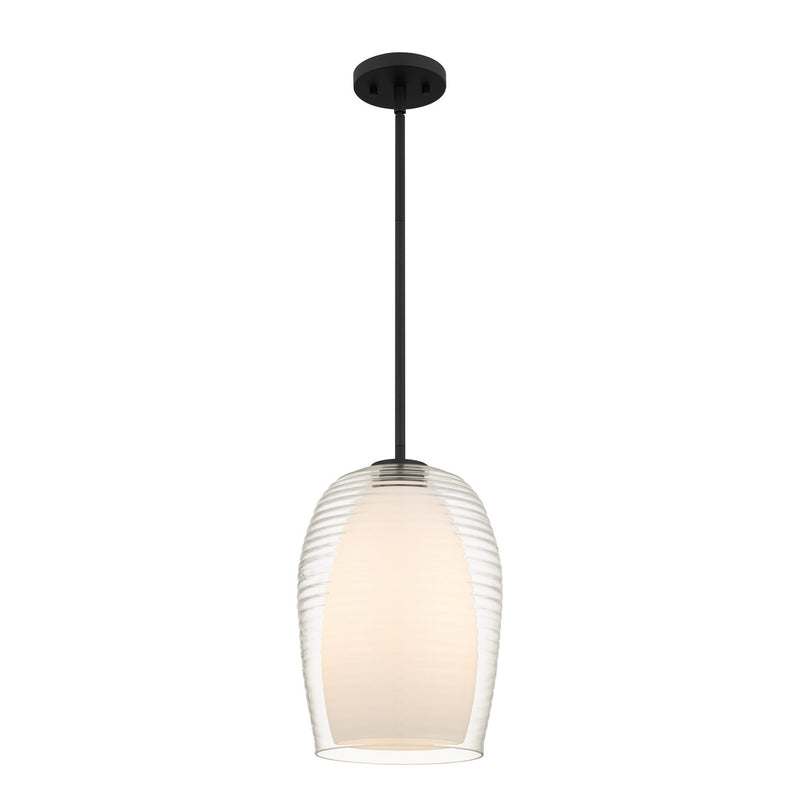 Quoizel EVN1510MBK One Light Mini Pendant, Matte Black