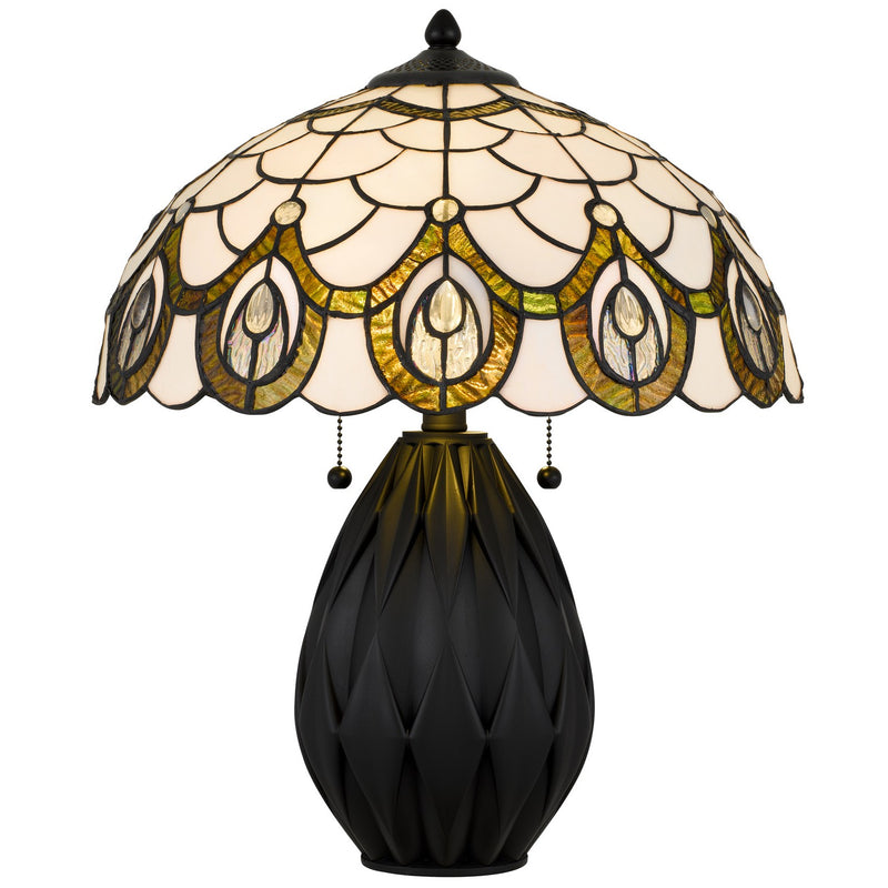 Quoizel TF6839MBK Two Light Table Lamp, Matte Black