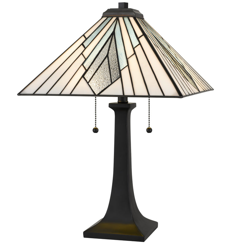 Quoizel TFDV6323MBK Two Light Table Lamp, Matte Black