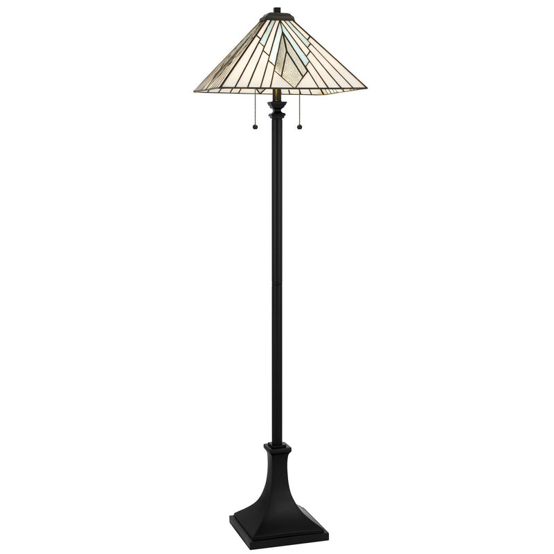 Quoizel TFDV9363MBK Two Light Floor Lamp, Matte Black
