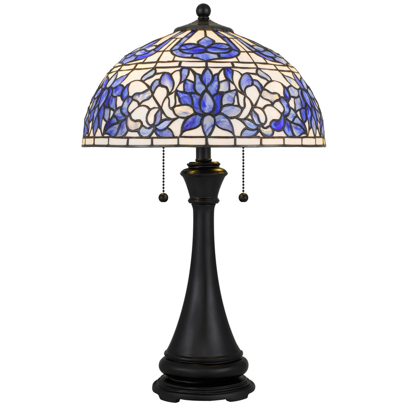 Quoizel TFNR6325MBK Two Light Table Lamp, Matte Black