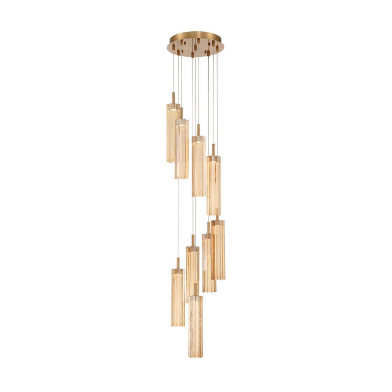 Crystorama ADD-405-AG-AM LED Pendant, Aged Brass