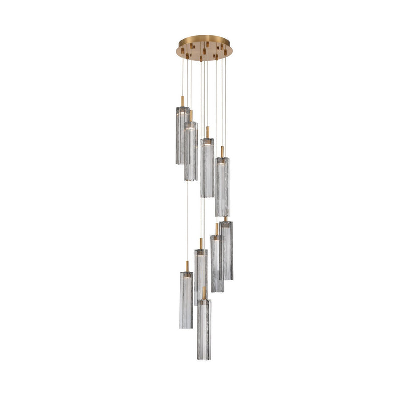 Crystorama ADD-405-AG-SM LED Pendant, Aged Brass