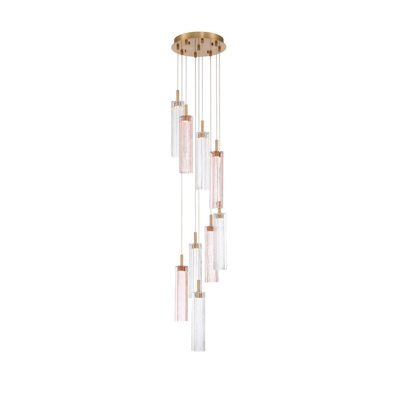 Crystorama ADD-405-AG-SP LED Pendant, Aged Brass