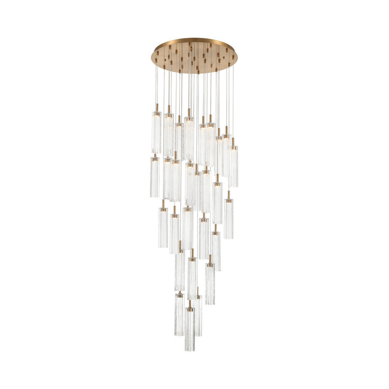 Crystorama ADD-415-AG-CL LED Pendant, Aged Brass