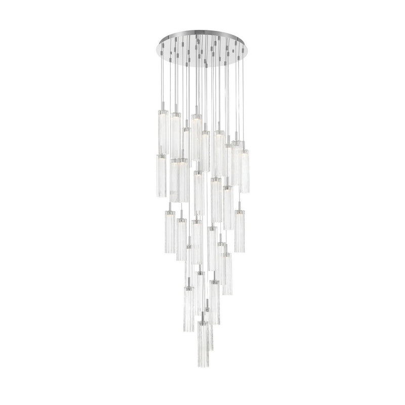 Crystorama ADD-415-CH-CL LED Pendant, Polished Chrome