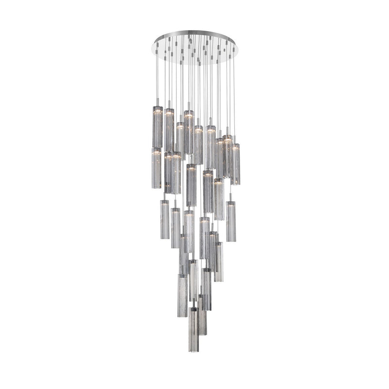 Crystorama ADD-415-CH-SM LED Pendant, Polished Chrome