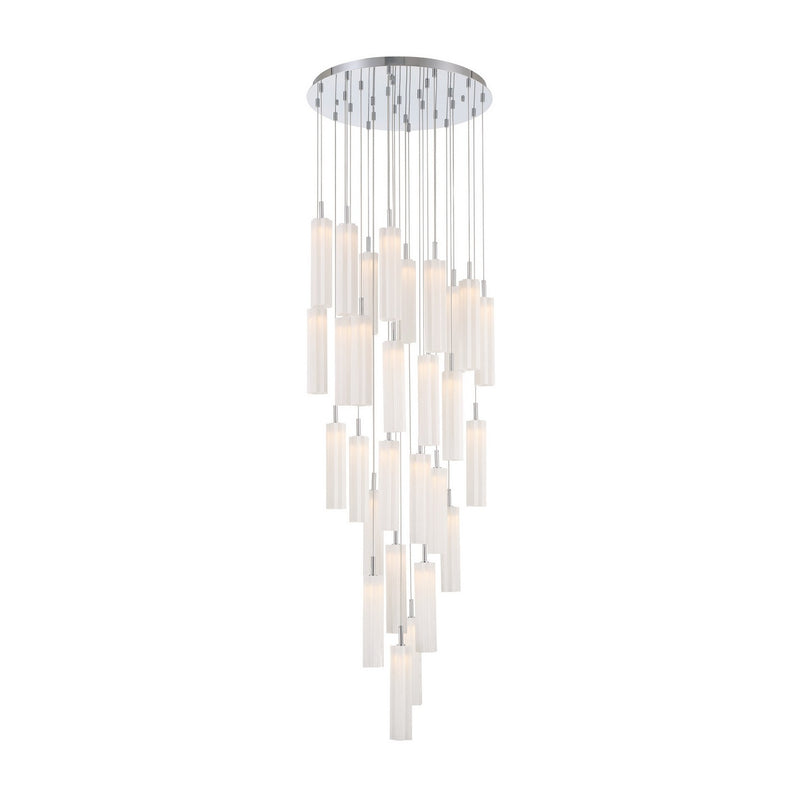 Crystorama ADD-415-CH-WH LED Pendant, Polished Chrome