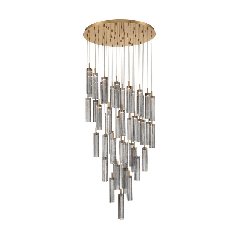 Crystorama ADD-423-AG-SM LED Pendant, Aged Brass