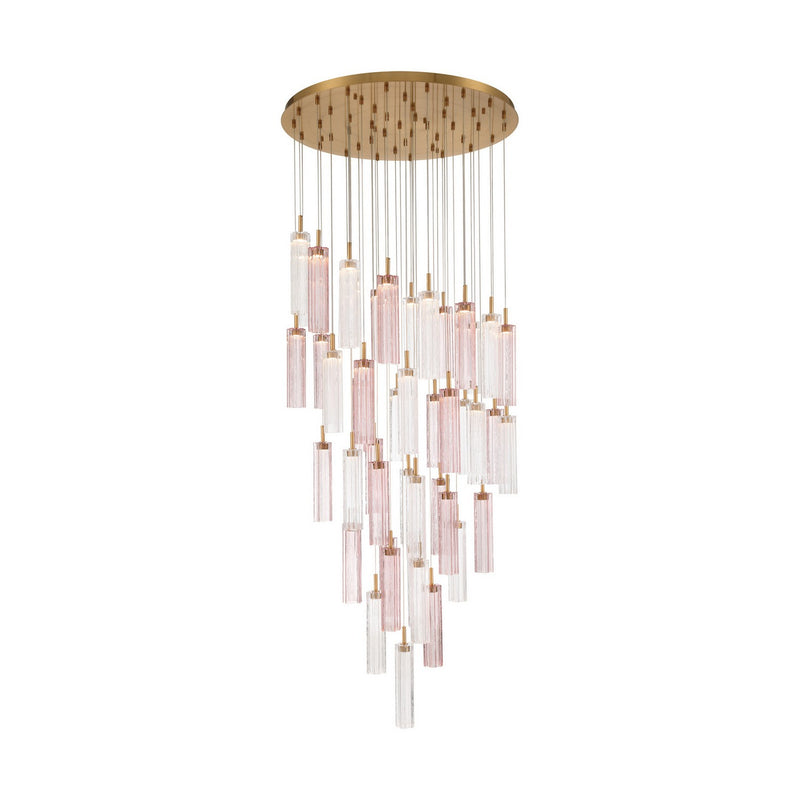 Crystorama ADD-423-AG-SP LED Pendant, Aged Brass