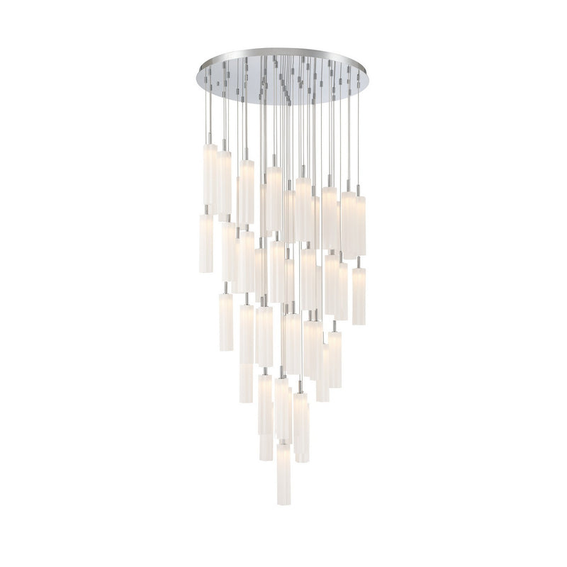 Crystorama ADD-423-CH-WH LED Pendant, Polished Chrome