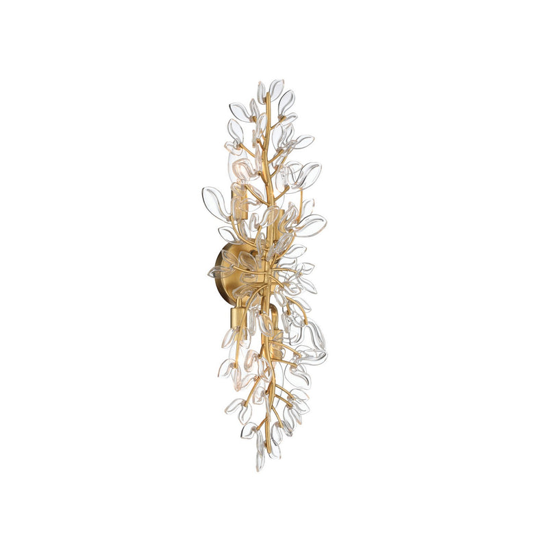 Crystorama BGT-332-SG-CL Four Light Wall Sconce, Soft Gold