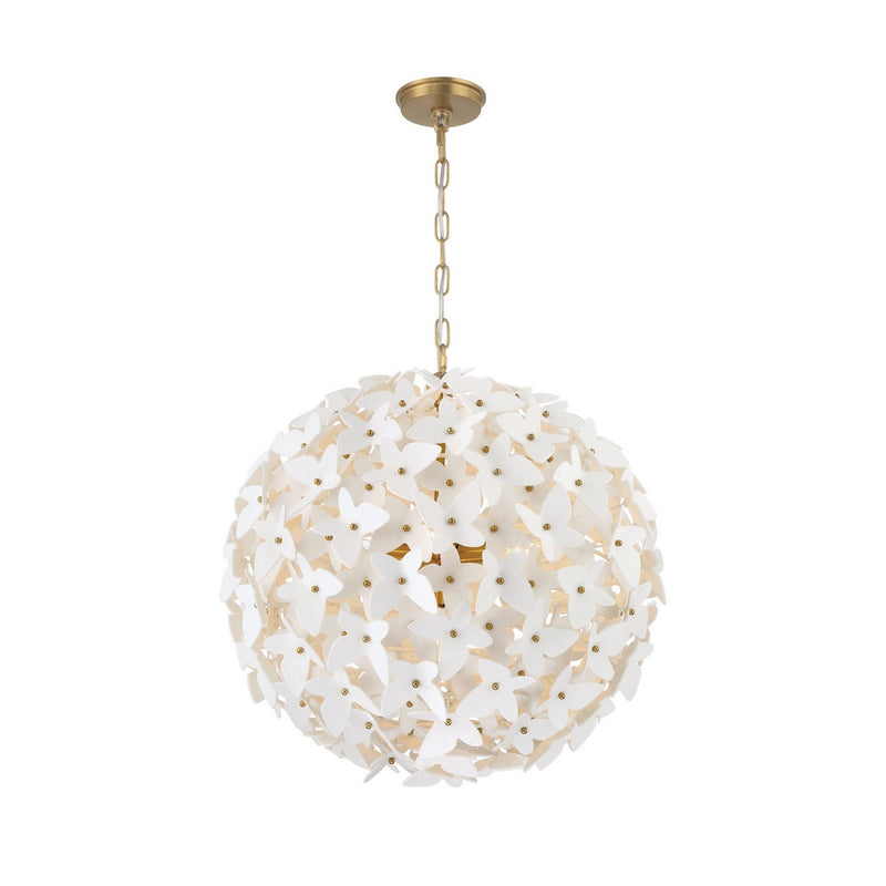 Crystorama KLN-5206-LG Six Light Chandelier, Luxe Gold