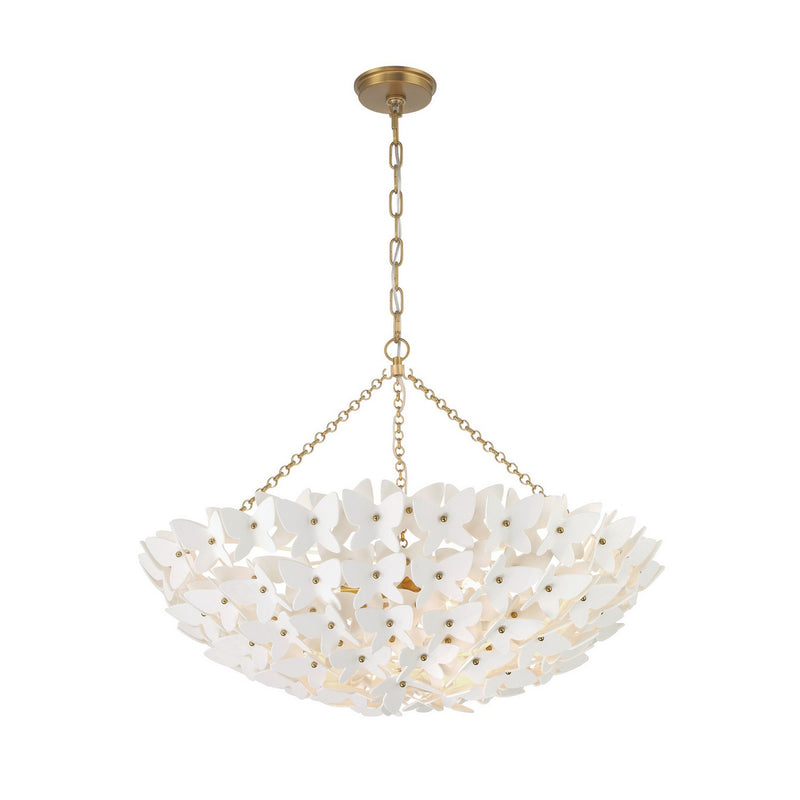 Crystorama KLN-5208-LG Six Light Chandelier, Luxe Gold