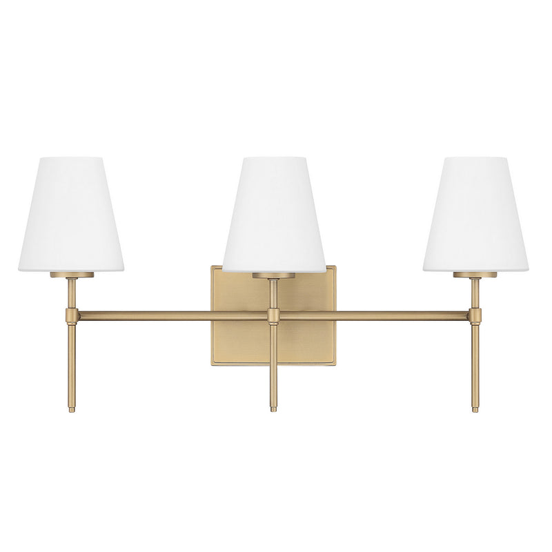 Hunter 13251 Three Light Bathroom Vanity, Luxe Gold