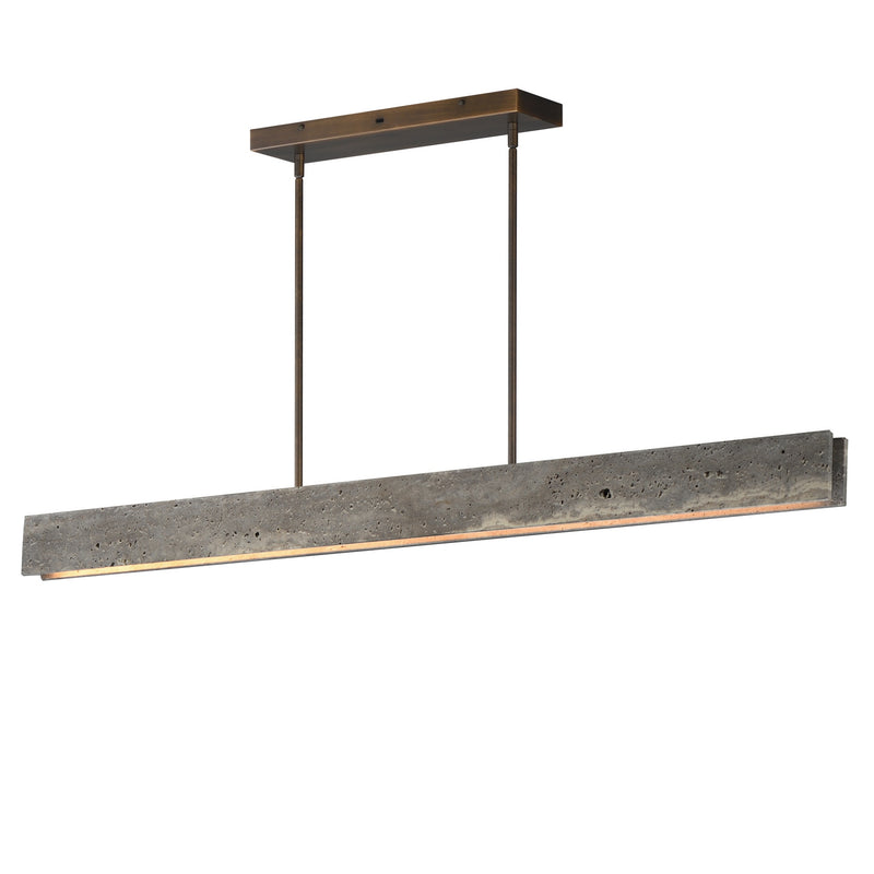 ET2 E26268-TTVBZ LED Linear Pendant, Titanium Travertine / Bronze