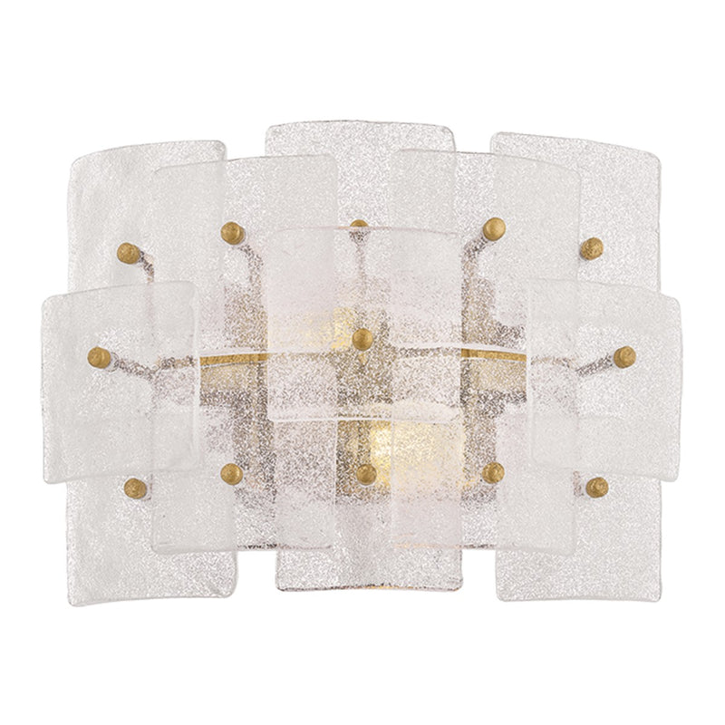 Troy Lighting B2111-VGL Two Light Wall Sconce, Vintage Gold Leaf