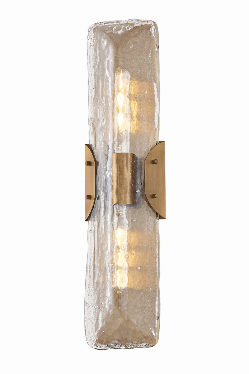 Troy Lighting B5124-PBR Two Light Wall Sconce, Patina Brass