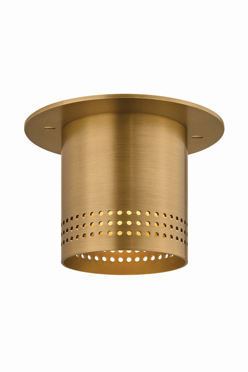 Troy Lighting C1508-PBR One Light Flush Mount, Patina Brass