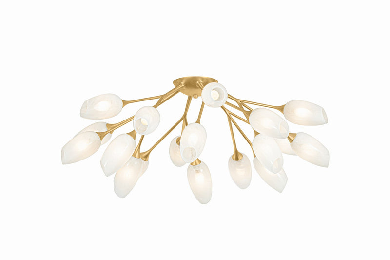 Troy Lighting C2140-VGL 18 Light Semi Flush Mount, Vintage Gold Leaf