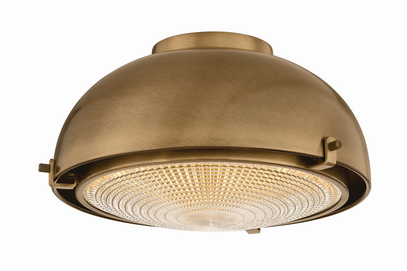 Troy Lighting C2713-PBR One Light Flush Mount, Patina Brass