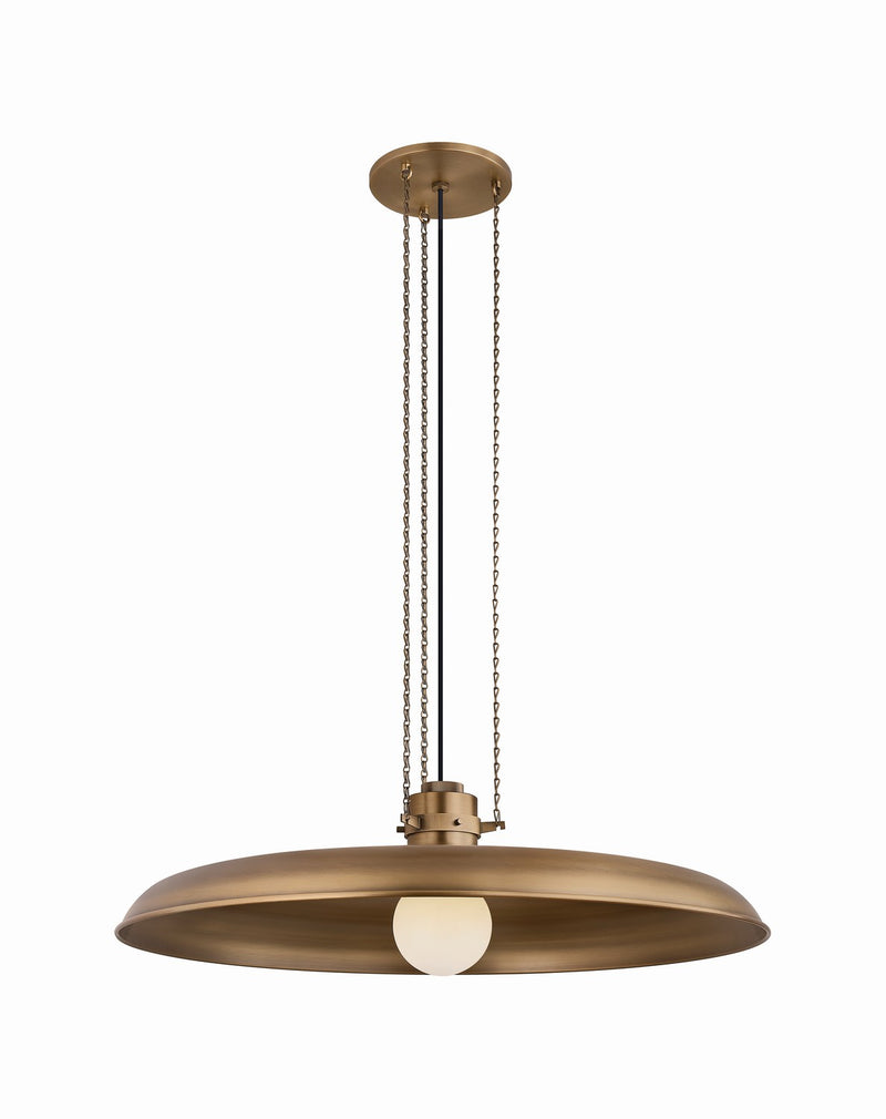 Troy Lighting F3233-PBR One Light Pendant, Patina Brass