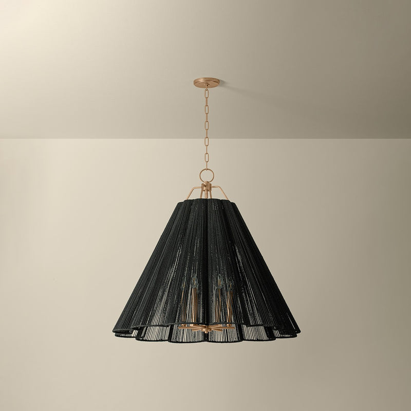 Troy Lighting F3436-PGL Six Light Chandelier, Patina Gold Leaf