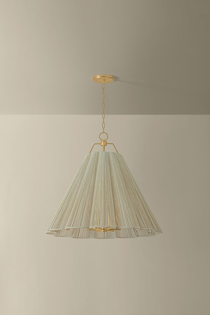 Troy Lighting F3436-VGL Six Light Chandelier, Vintage Gold Leaf