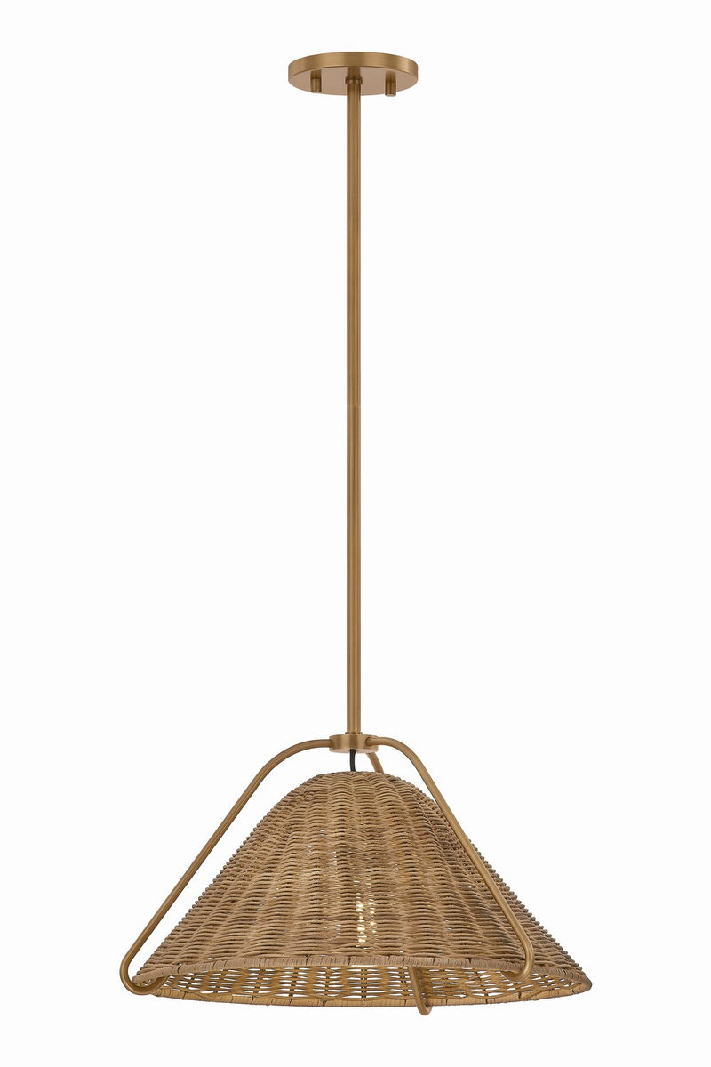 Troy Lighting F4318-PBR One Light Pendant, Patina Brass