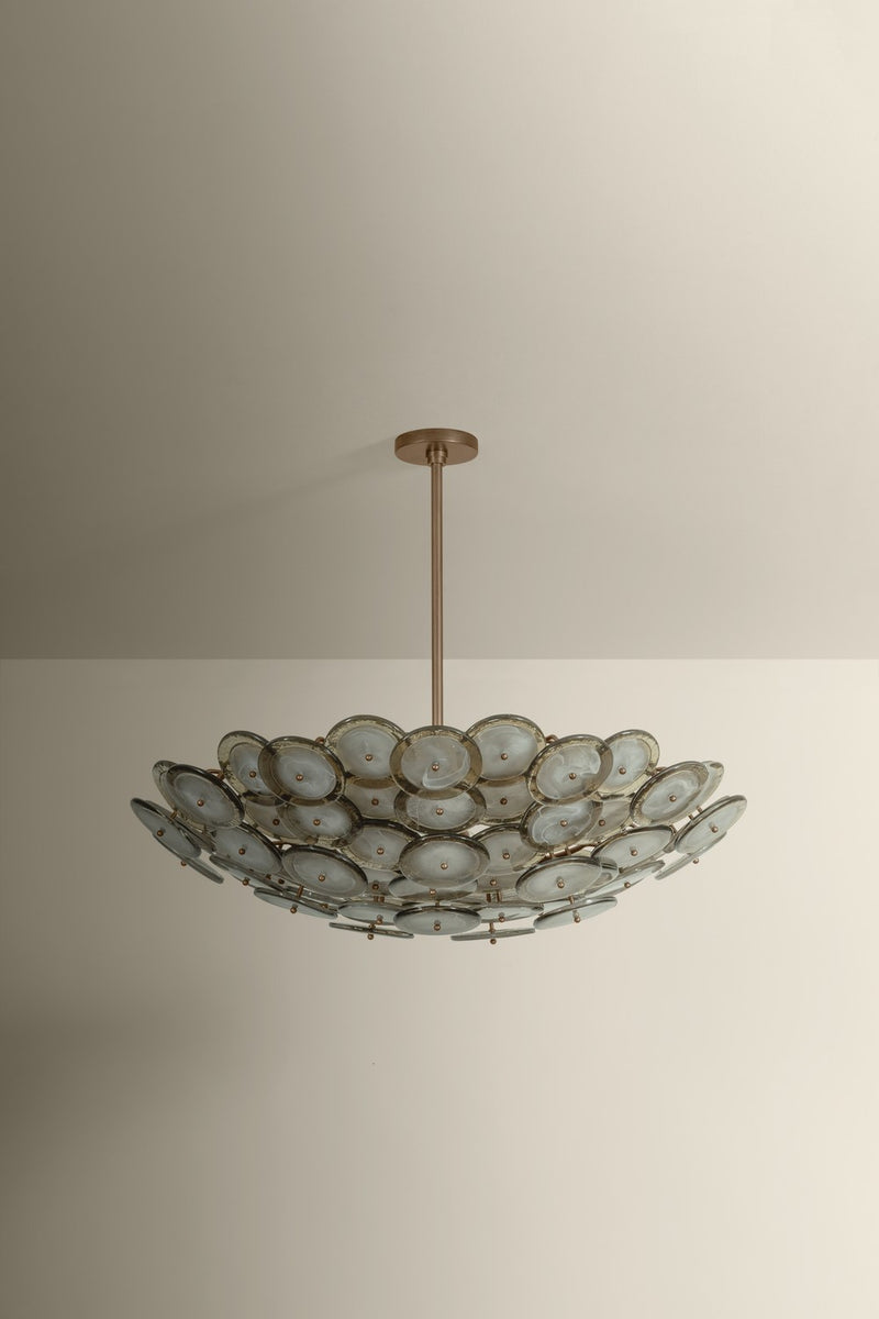 Troy Lighting F5232-PBR Eight Light Chandelier, Patina Brass