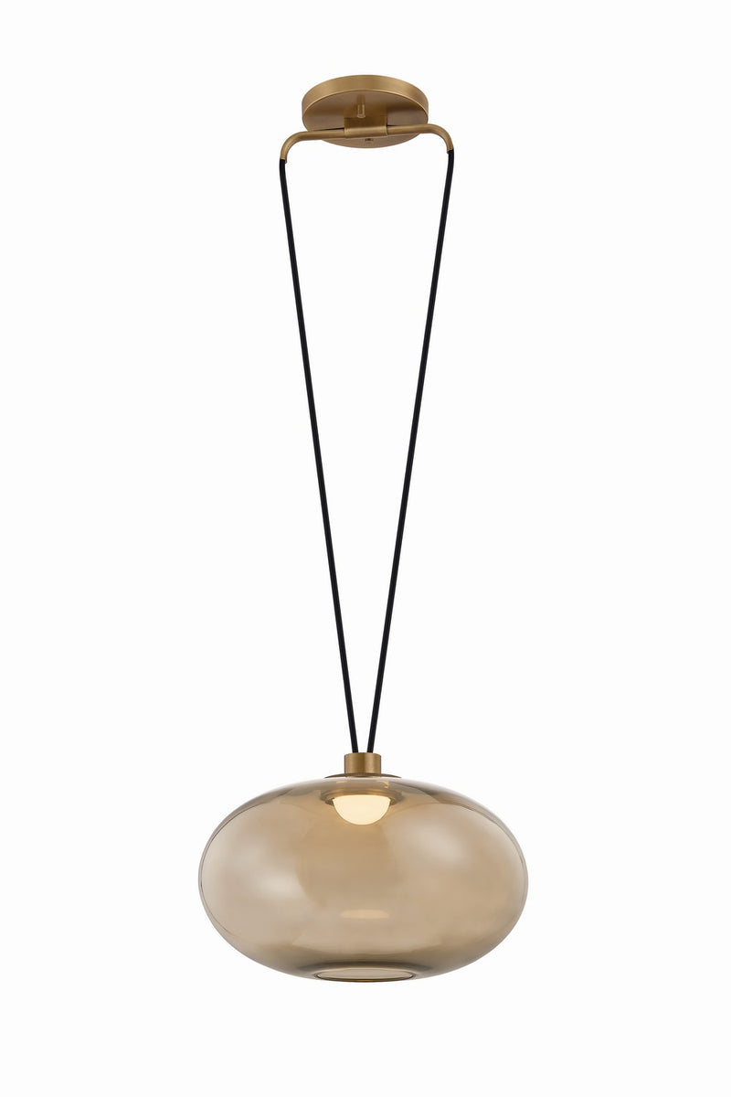 Troy Lighting F6814-PBR LED Pendant, Patina Brass