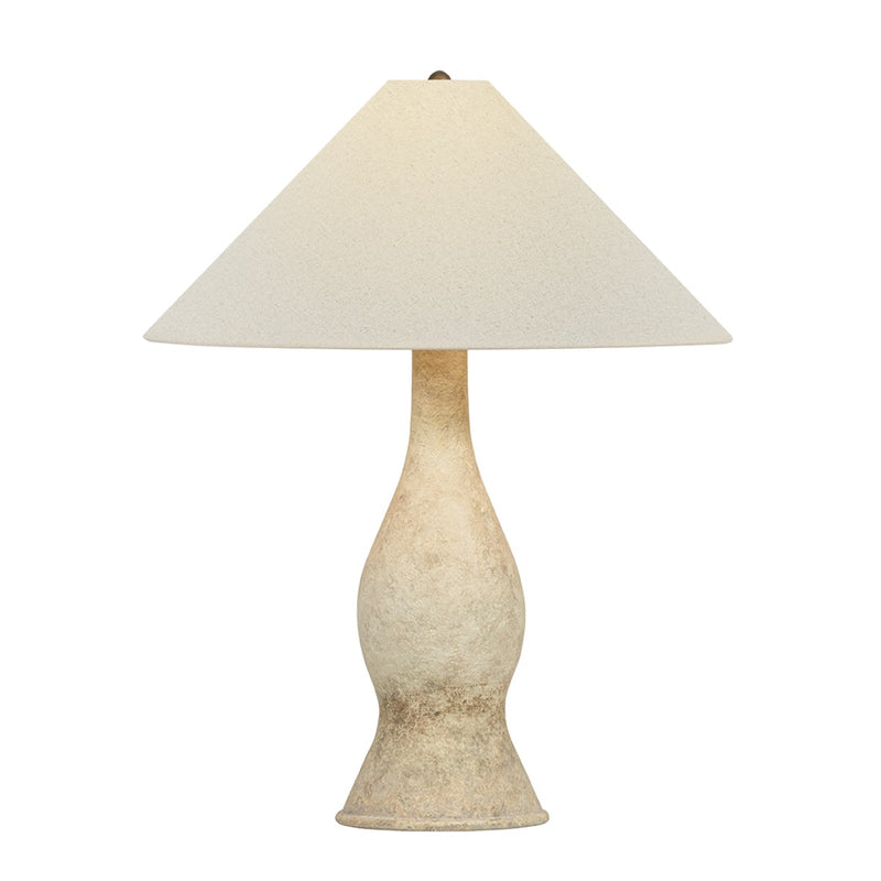 Troy Lighting PTL1828-PBR/CNV One Light Table Lamp, Patina Brass