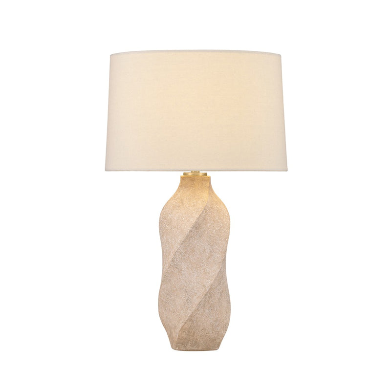 Troy Lighting PTL7826-VGL/CCM One Light Table Lamp, Vintage Gold Leaf