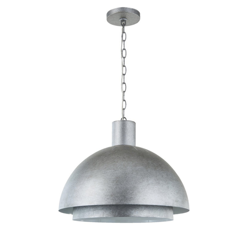 Varaluz P66502WG One Light Pendant, Weathered Galvanized