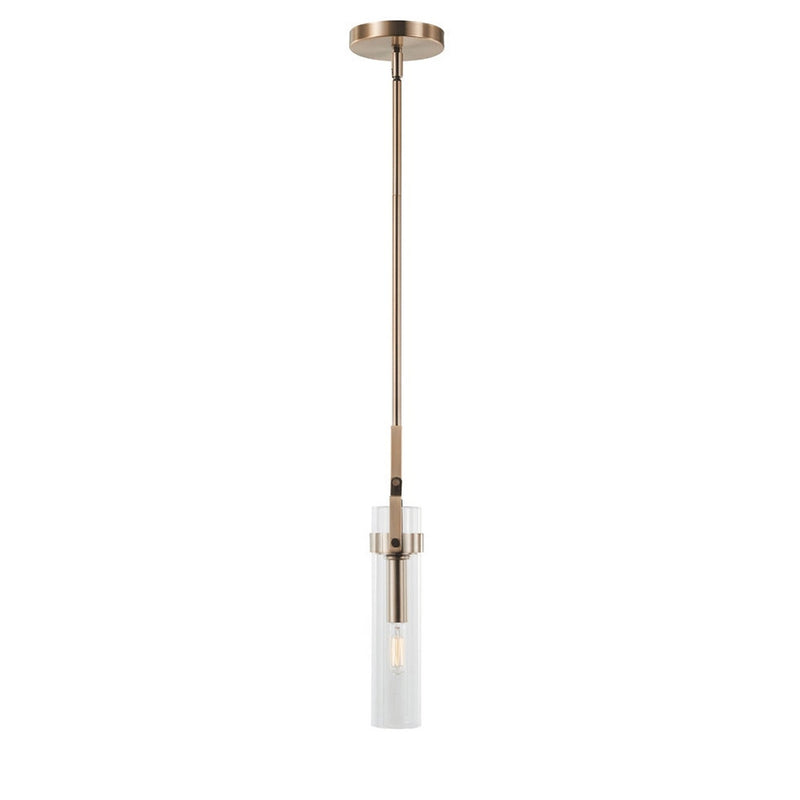 Varaluz P67862BB One Light Pendant, Brushed Brass