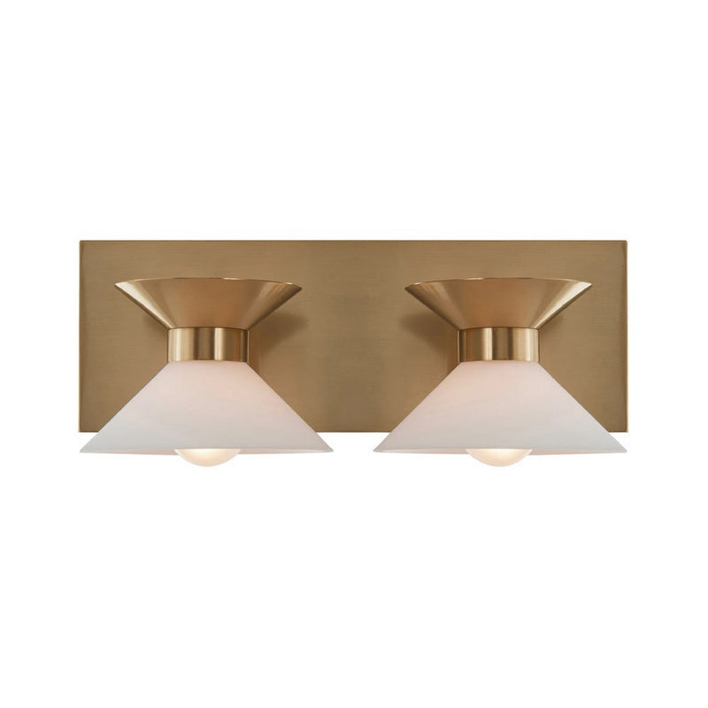Varaluz V67433BB Two Light Bath Vanity, Brushed Brass