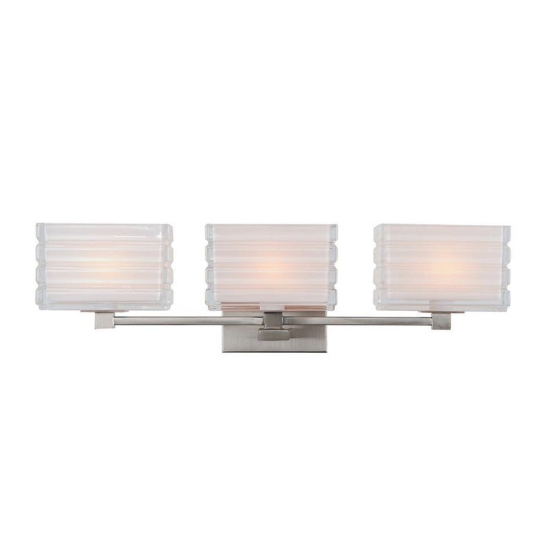 Varaluz V67511BN Three Light Bath Vanity, Brushed Nickel