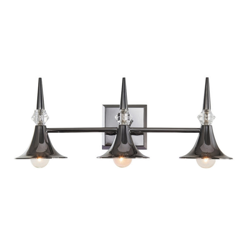 Varaluz V67921BC Three Light Bath Vanity, Black Chrome