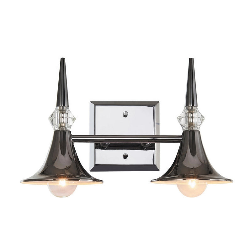 Varaluz V67922BC Two Light Bath Vanity, Black Chrome