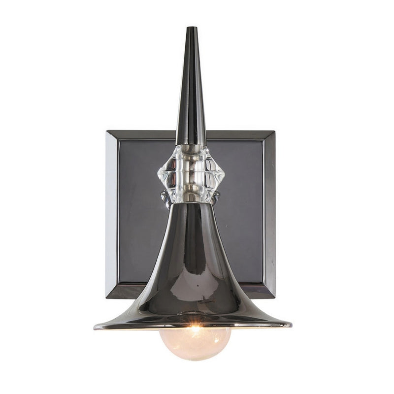 Varaluz V67923BC One Light Wall Sconce, Black Chrome