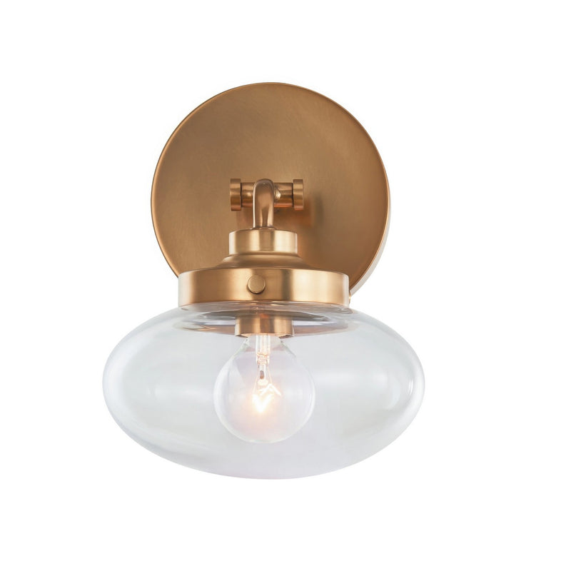 Varaluz V68111AGB One Light Wall Sconce, Aged Brass