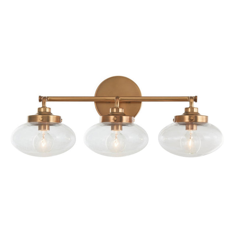 Varaluz V68113AGB Three Light Bath Vanity, Aged Brass